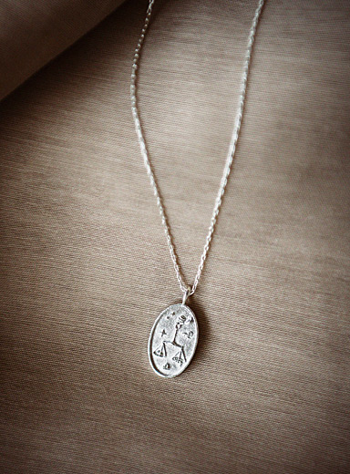 WellDunn: Le collier pendentif signe du zodiaque en argent G&eacute;meaux 