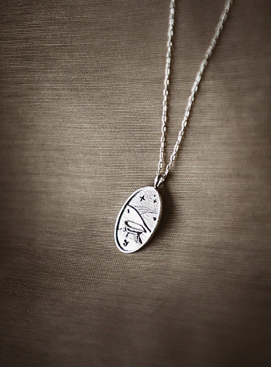 WellDunn: Le collier pendentif signe du zodiaque en argent G&eacute;meaux 