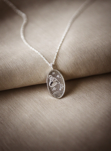 WellDunn: Le collier pendentif signe du zodiaque en argent G&eacute;meaux 