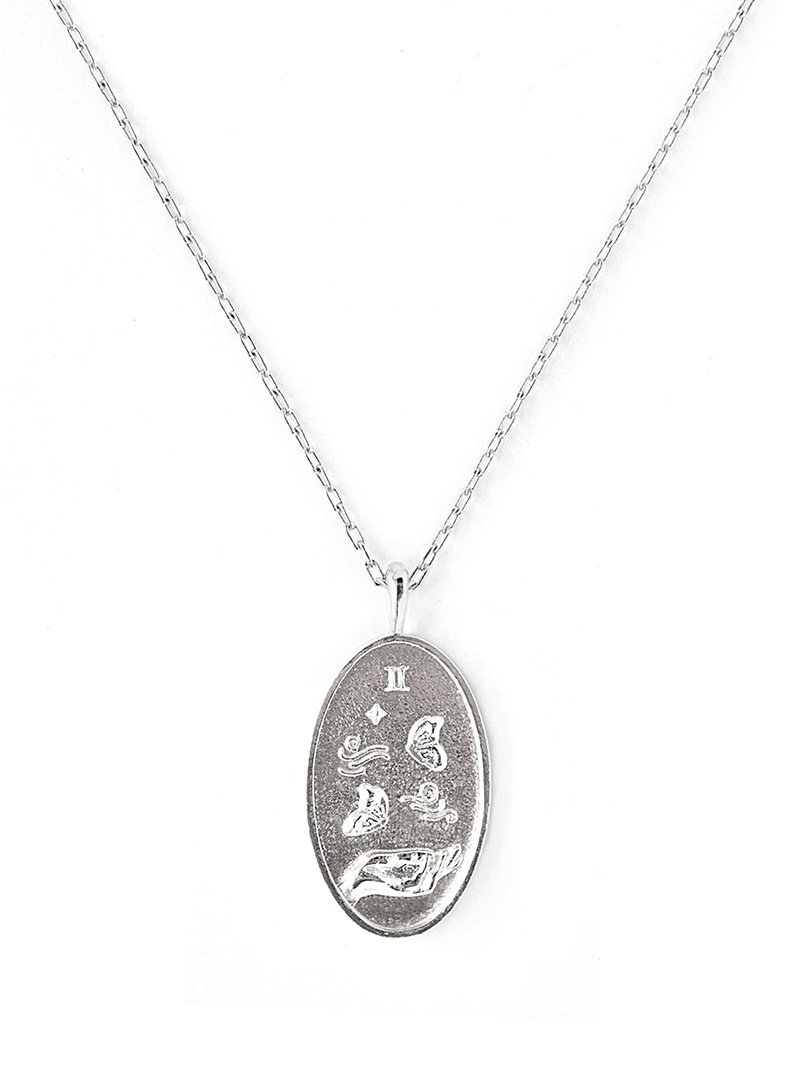 Pendentif En Argent Sterling Signé REYT - Style Moderniste - Poinçon 850‰ - Occasion
