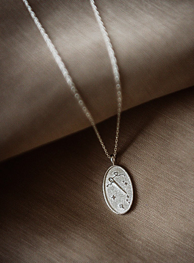 WellDunn: Le collier pendentif signe du zodiaque en argent G&eacute;meaux 