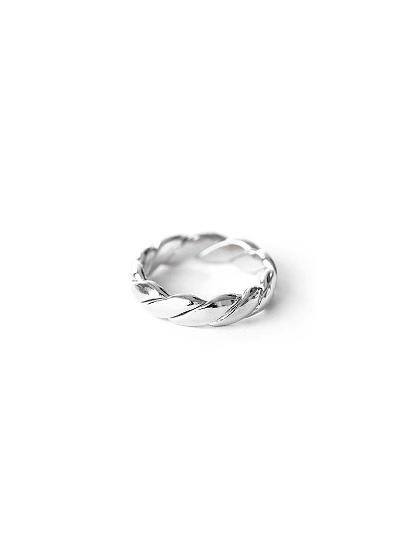 wellDunn Silver Jasmin twisted silver ring