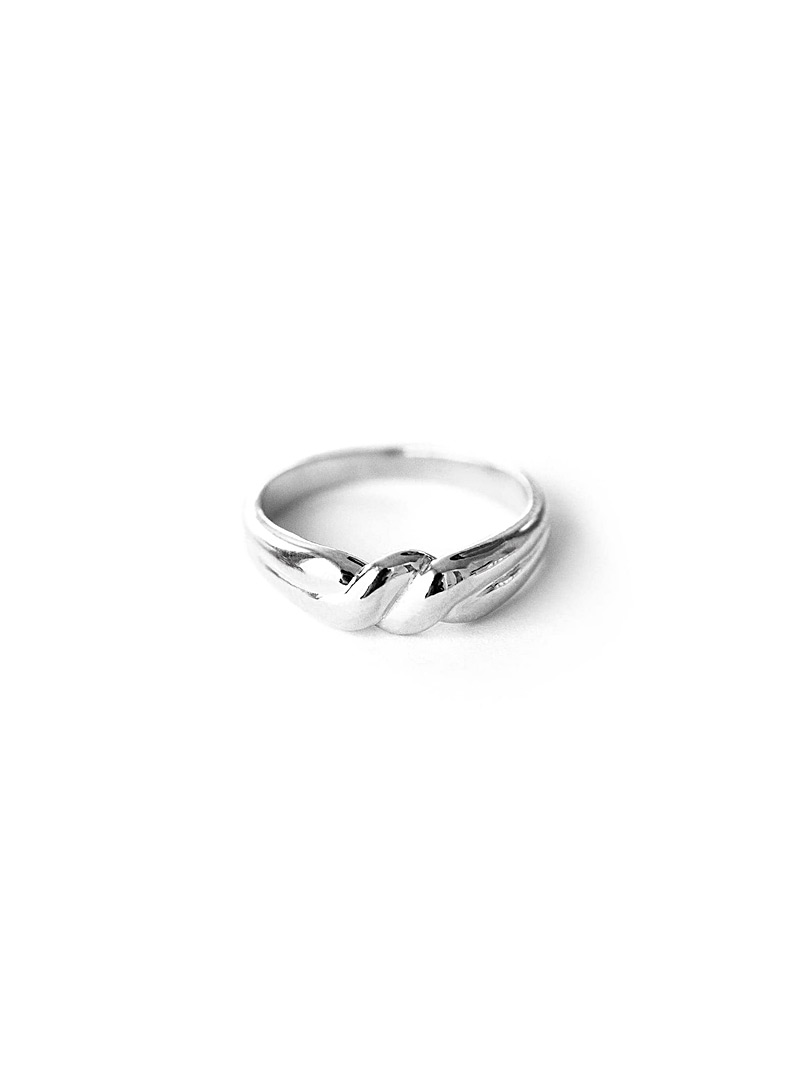 wellDunn Silver Knot knotted detail silver ring