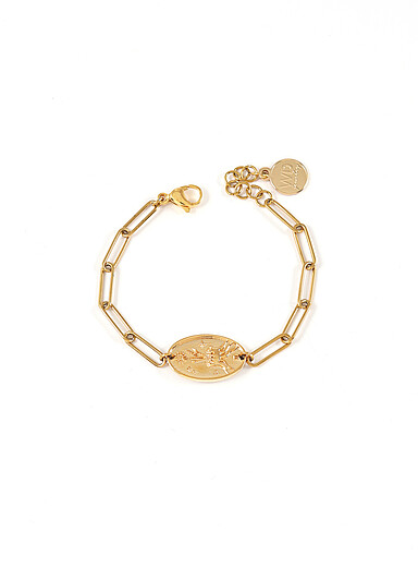WellDunn: Le bracelet signe astrologique dor&eacute; Exclusivit&eacute; Fabrique 1840 Balance