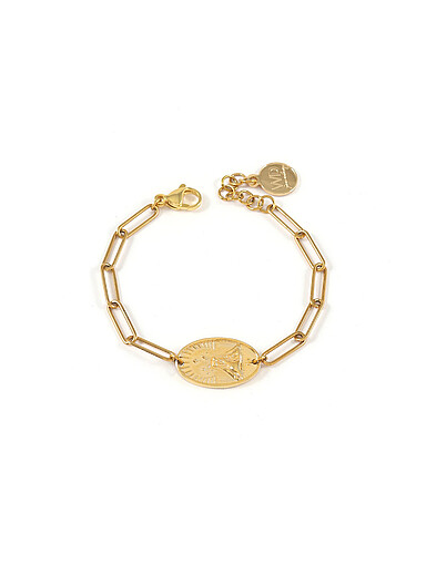 WellDunn: Le bracelet signe astrologique dor&eacute; Exclusivit&eacute; Fabrique 1840 Balance