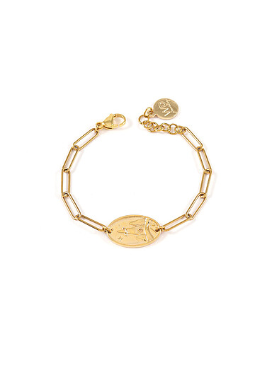 WellDunn: Le bracelet signe astrologique dor&eacute; Exclusivit&eacute; Fabrique 1840 Balance
