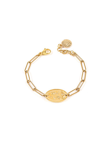 WellDunn: Le bracelet signe astrologique dor&eacute; Exclusivit&eacute; Fabrique 1840 Balance