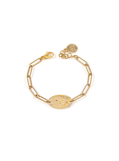 WellDunn: Le bracelet signe astrologique dor&eacute; Exclusivit&eacute; Fabrique 1840 Balance