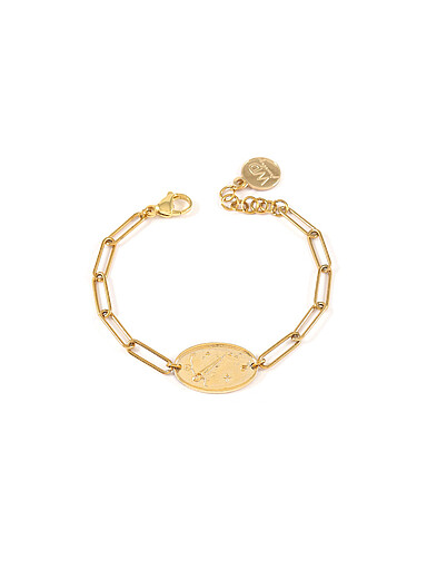 WellDunn: Le bracelet signe astrologique dor&eacute; Exclusivit&eacute; Fabrique 1840 Balance