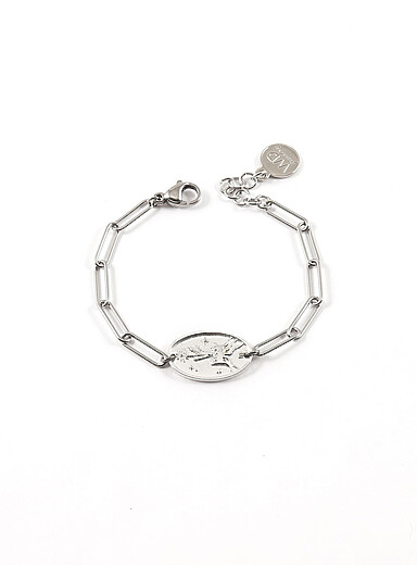 WellDunn: Le bracelet signe astrologique argent&eacute; Exclusivit&eacute; Fabrique 1840 Cancer