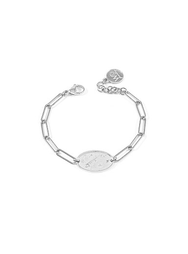WellDunn: Le bracelet signe astrologique argent&eacute; Exclusivit&eacute; Fabrique 1840 Cancer