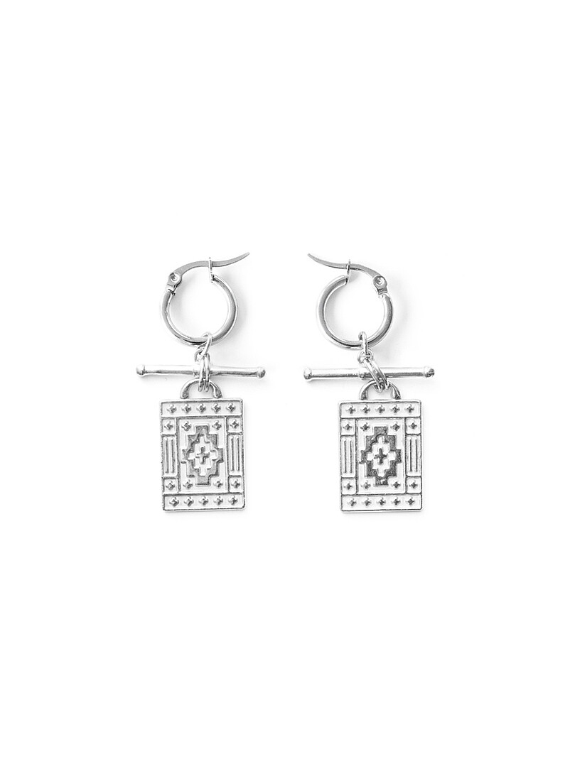 WellDunn: Les boucles d'oreilles argent Navi Argent