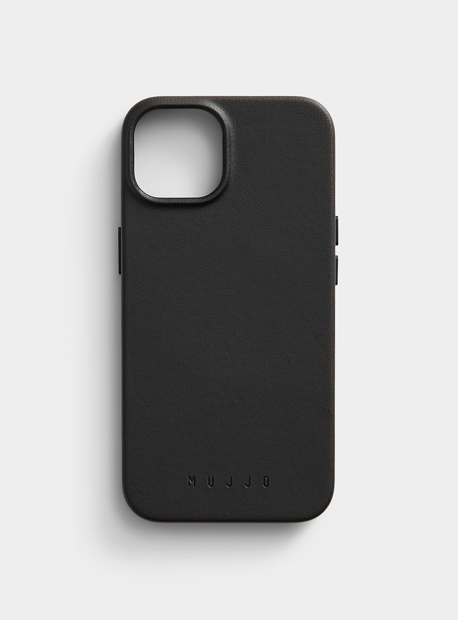 Mujjo Rigid Iphone 13/14/15 Leather Case In Black