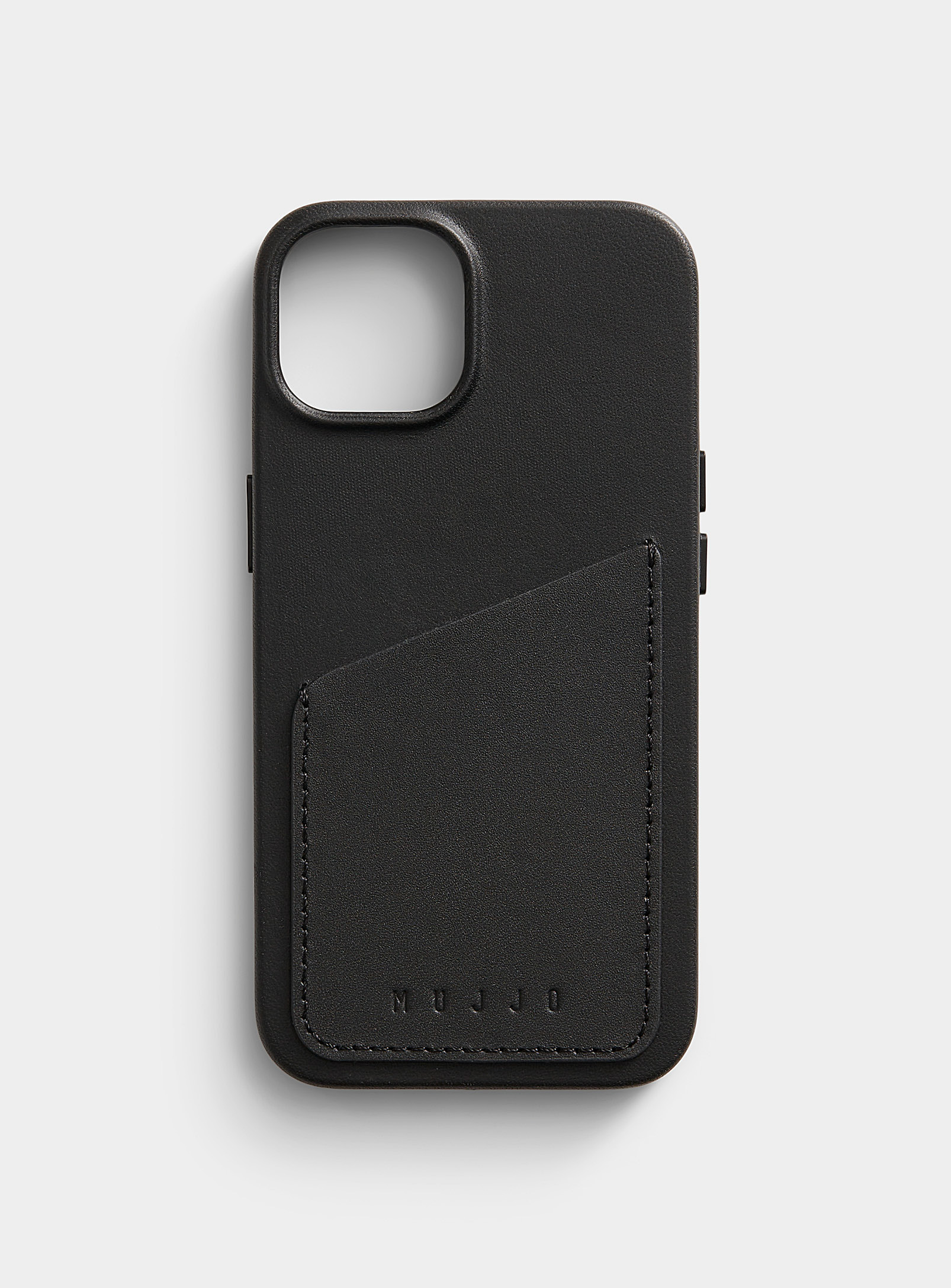 Mujjo Leather Iphone 13/14/15 Case In Black