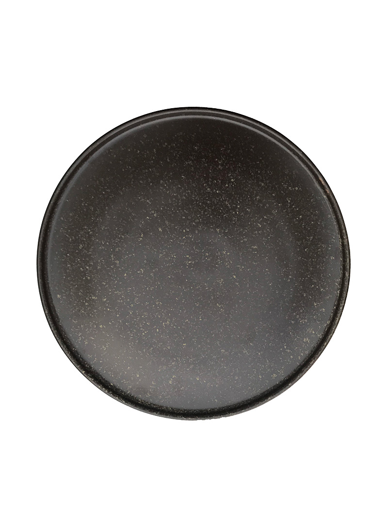 OYOY Living design Dark Brown Speckled porcelain plates Set of 2