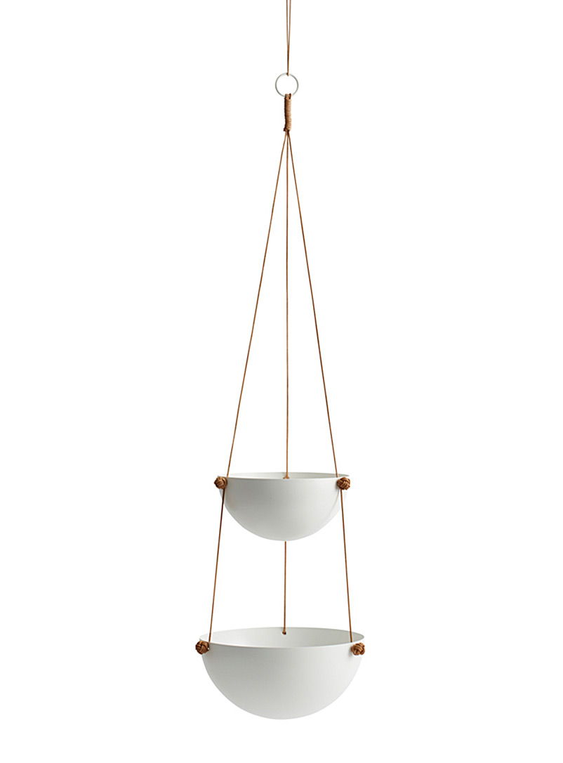 OYOY Living design White Sleek double-bowl hanging storage