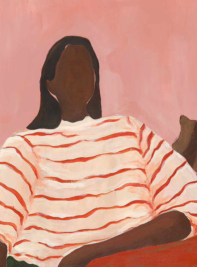 Paper Collective: L'affiche Red Stripes Voir nos formats offerts Rouge &agrave; motifs