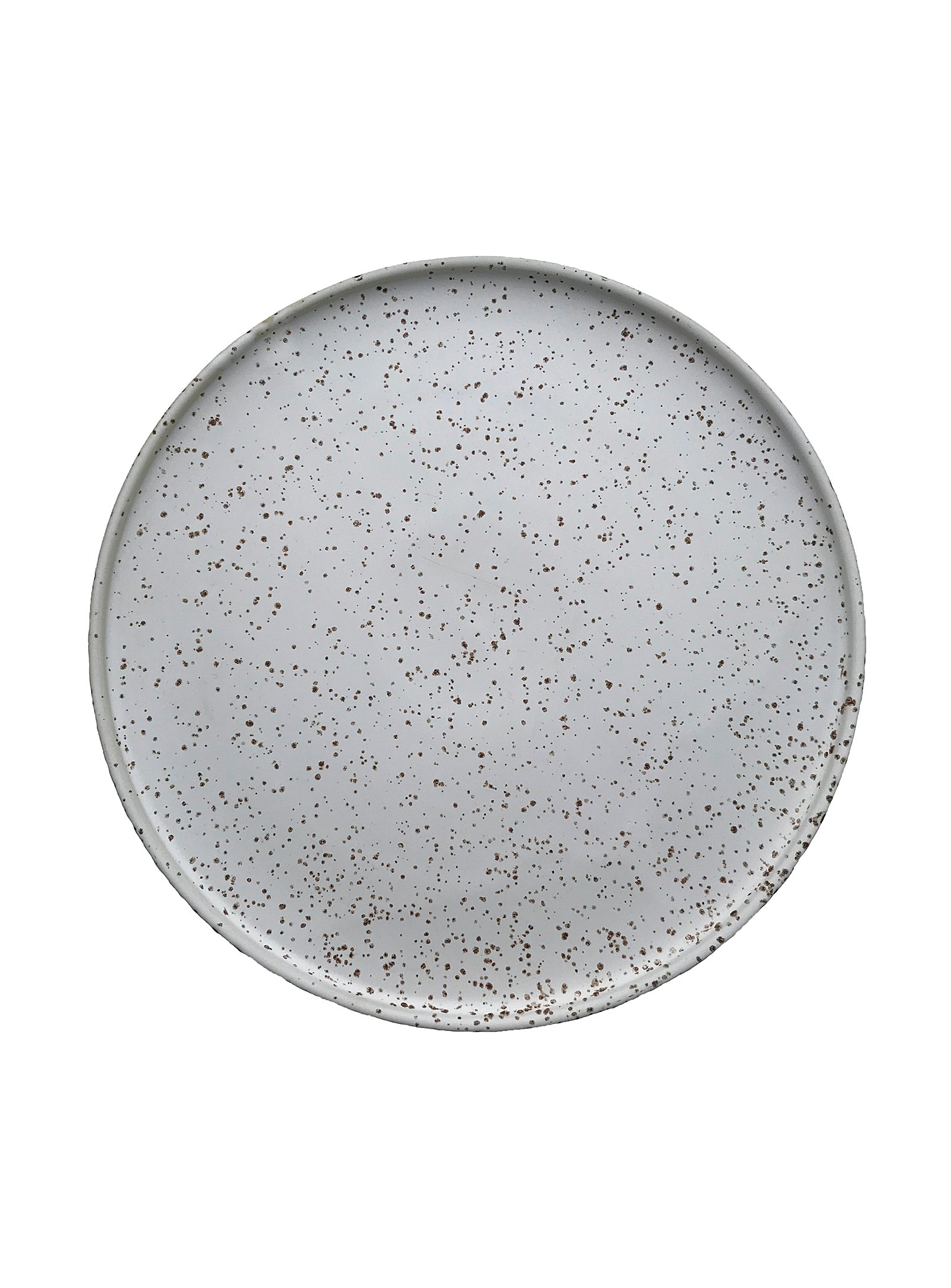 Oyoy Living Design Speckled Porcelain Plates Set Of 2 In Patterned White