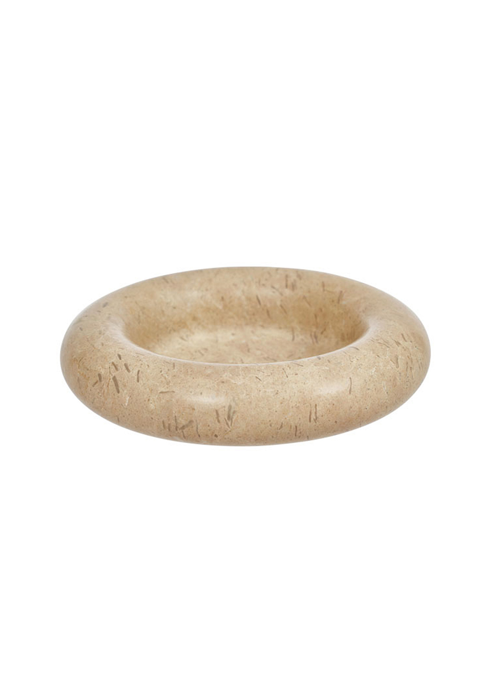 Oyoy Living Design Curved Marble Circular Candleholder In Neutral