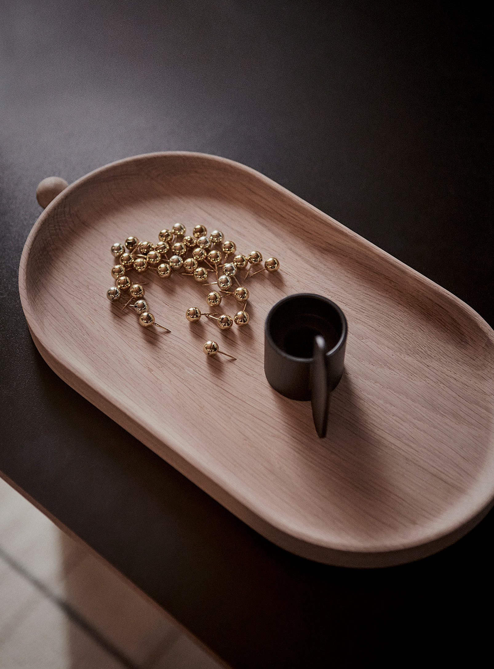 Oyoy Living Design Rounded Oak Tray In Assorted
