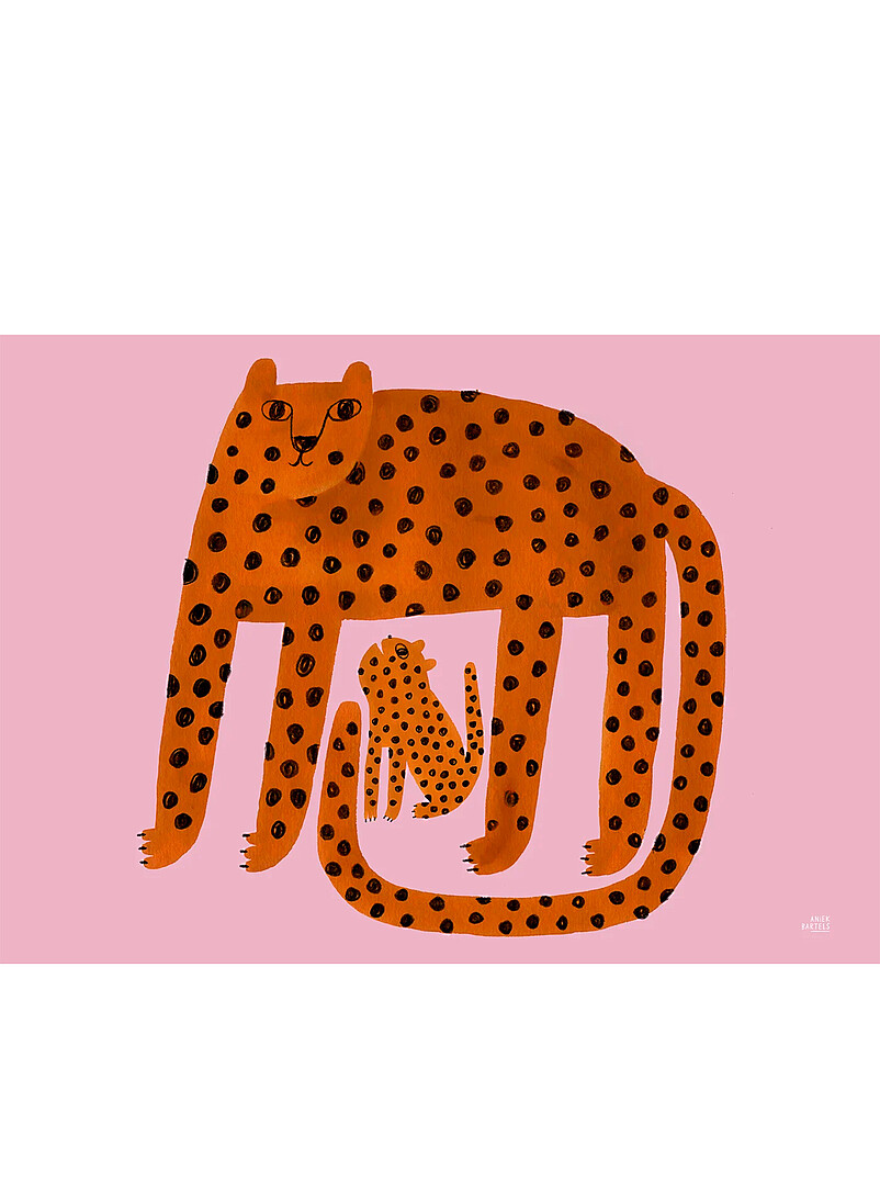 Leopard Family art print See available sizes product image 2