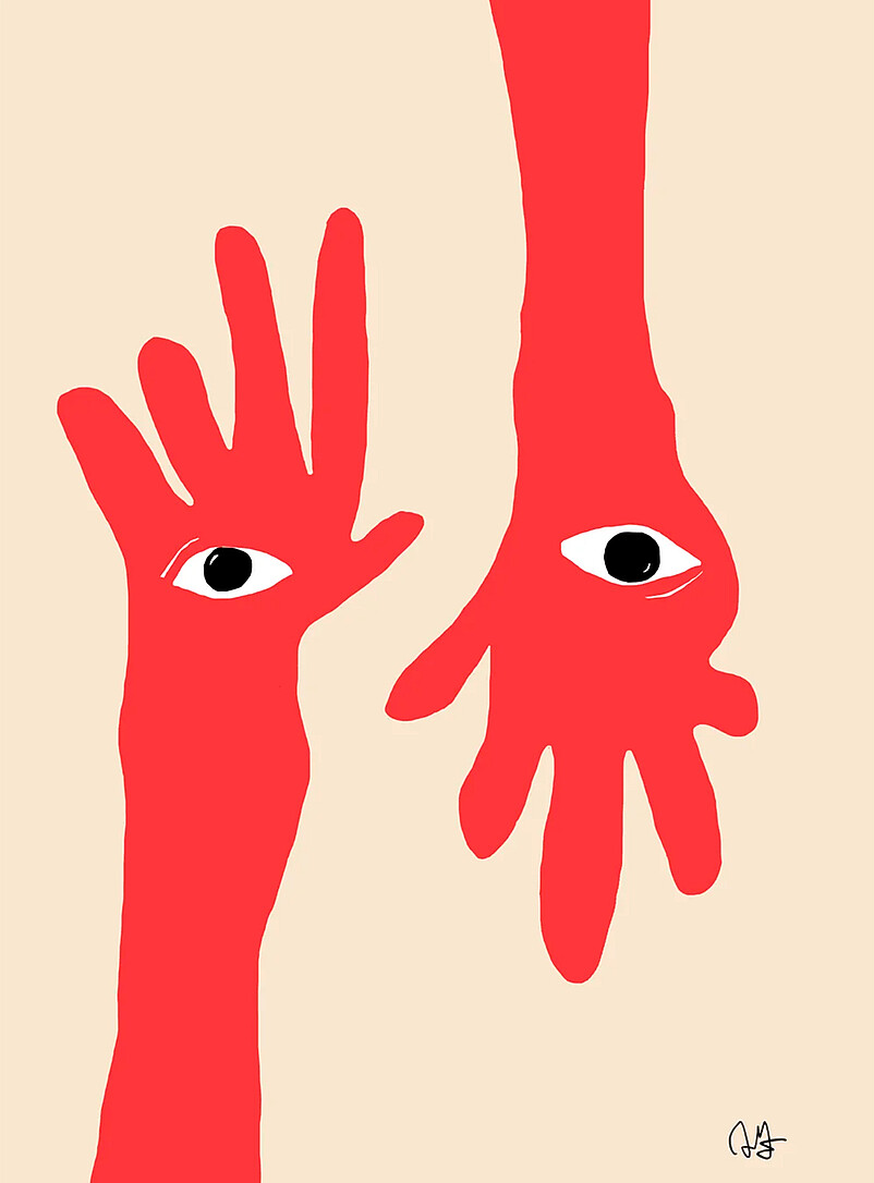 Hamsa Hands art print See available sizes product image 2