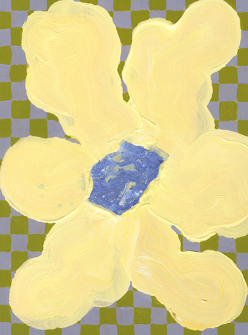Flowers with Checks 04 print product image 2
