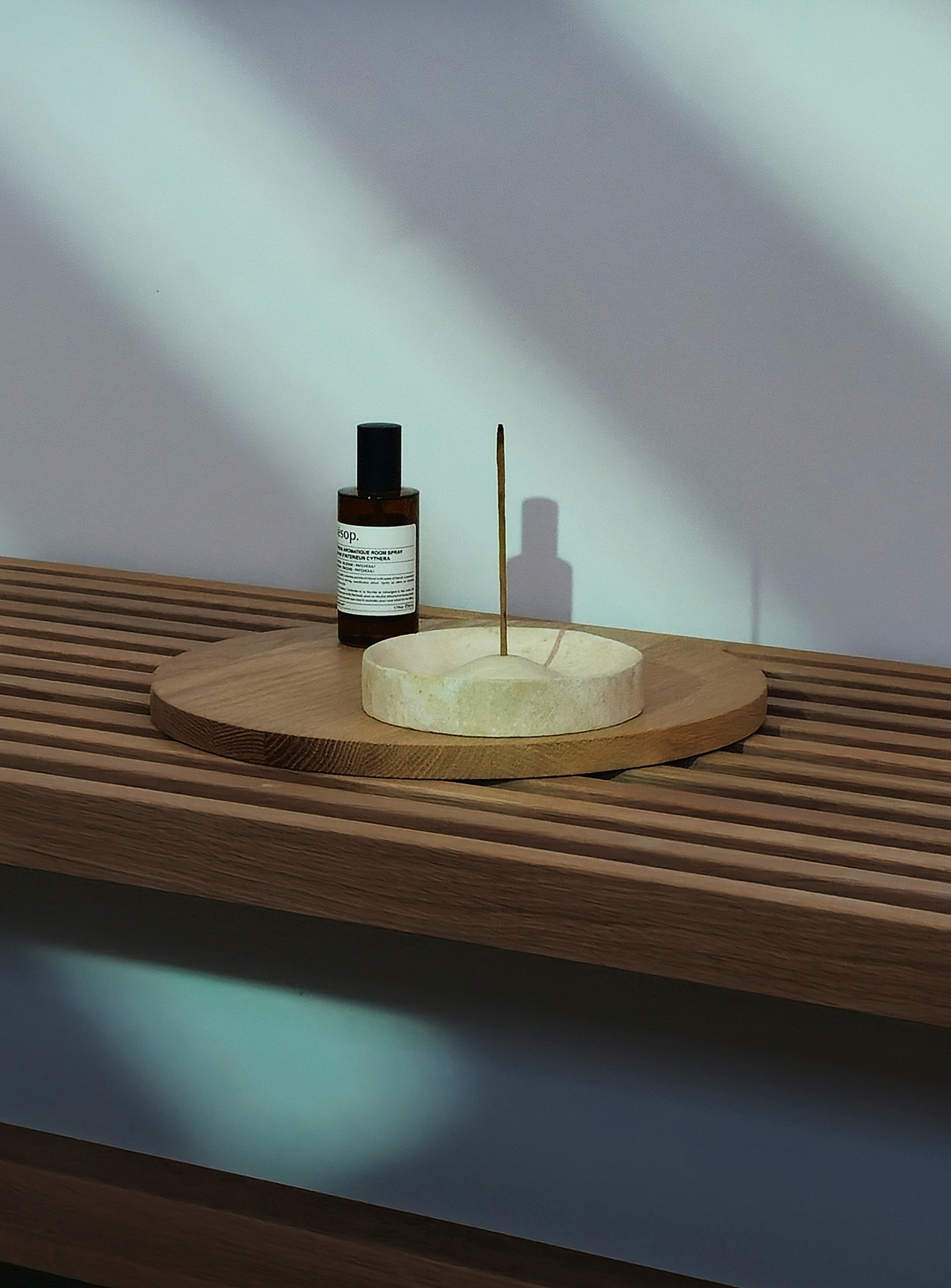 Morfí Design - Lagos travertine incense holder