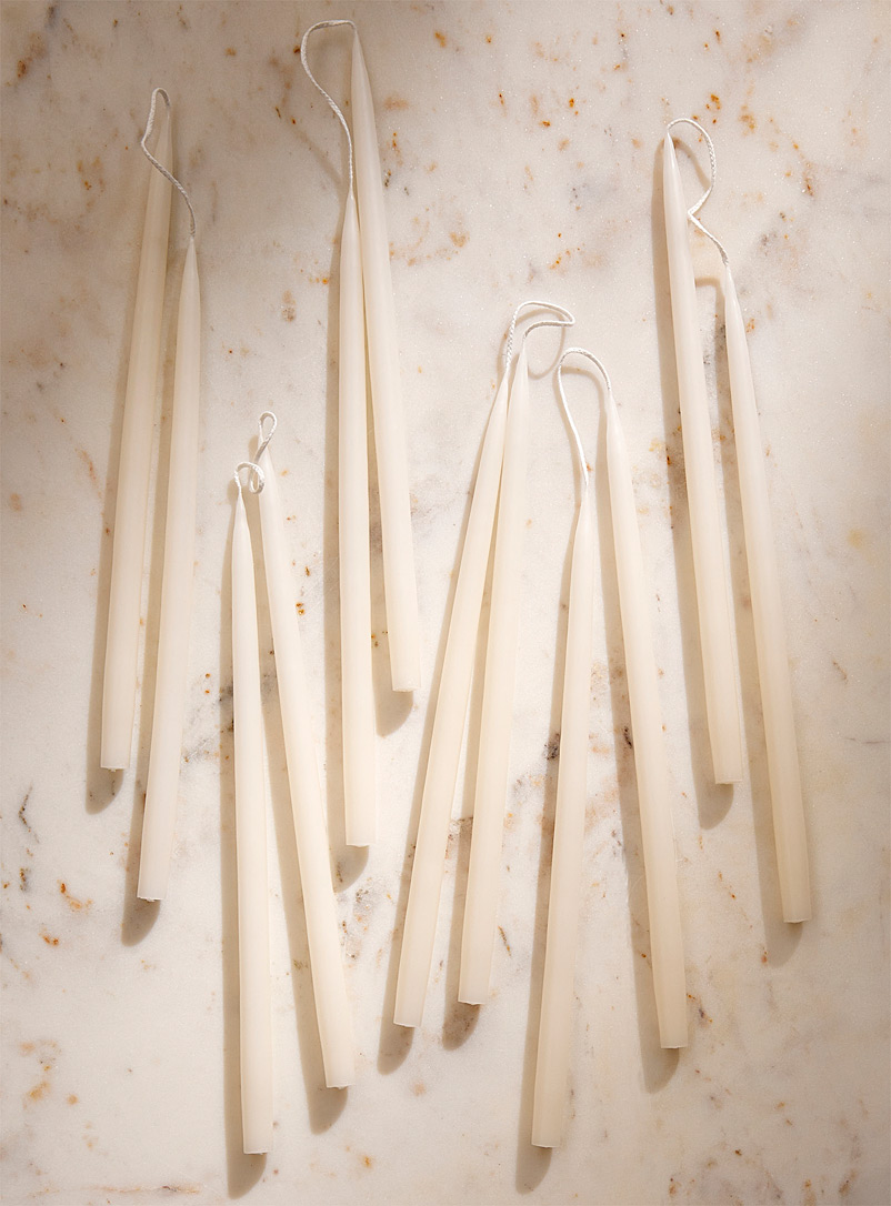 Kunstindustrien Off White Slim elongated candles Set of 12