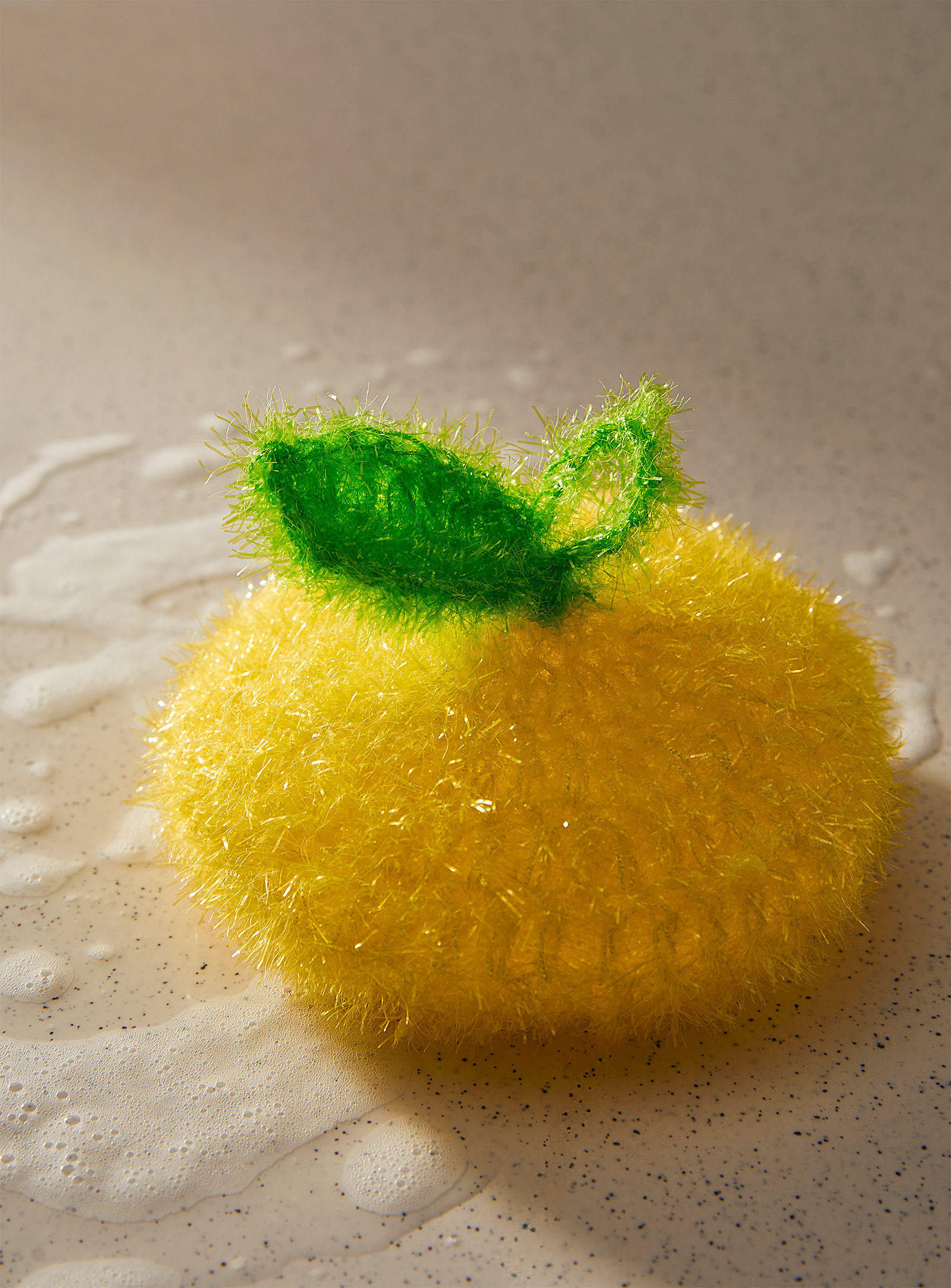 Simons Maison Vegetable Picking Scrubbing Sponge In Yellow