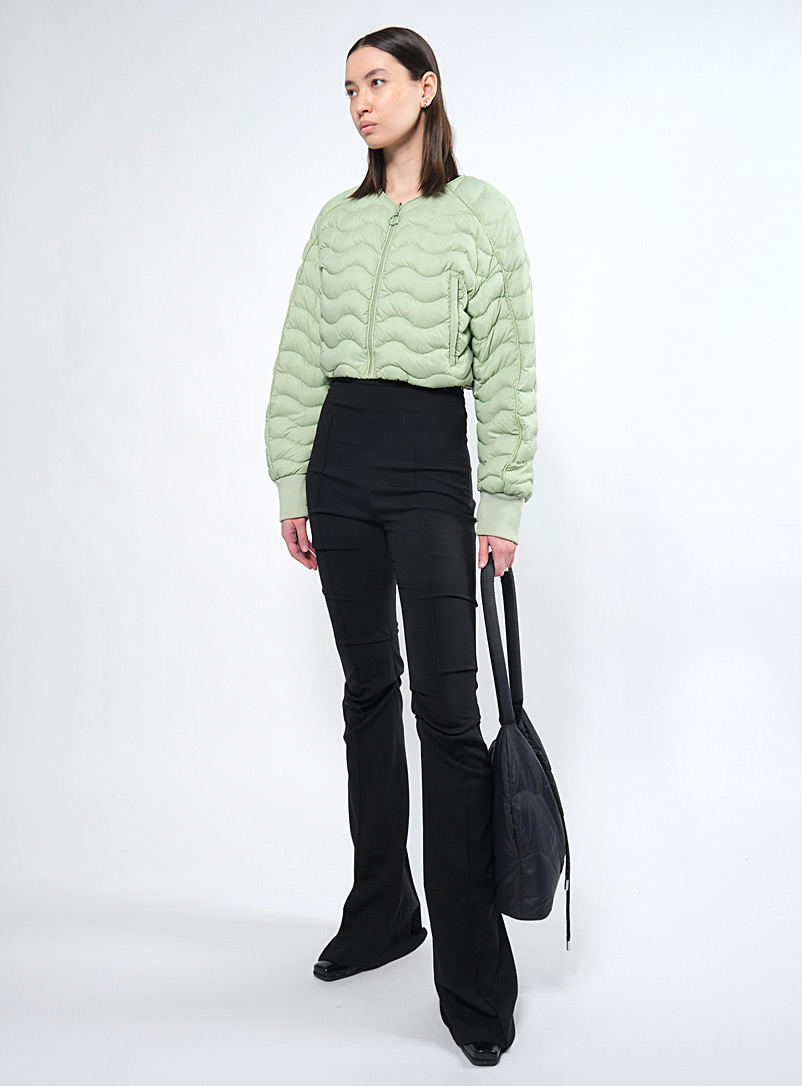 Adhere To Studios Lime Green RE:DOWN quilted down crop liner Unisex for error