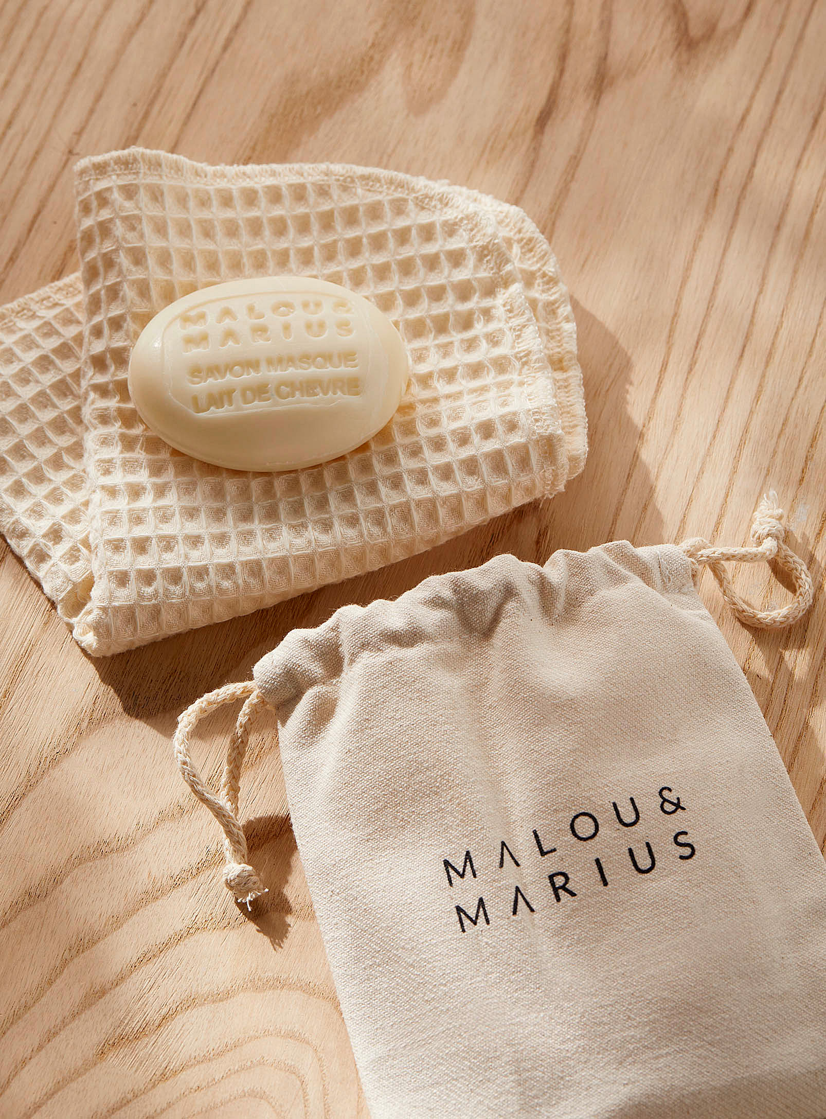 Malou & Marius - L'ensemble savon masque et serviette pour le visage