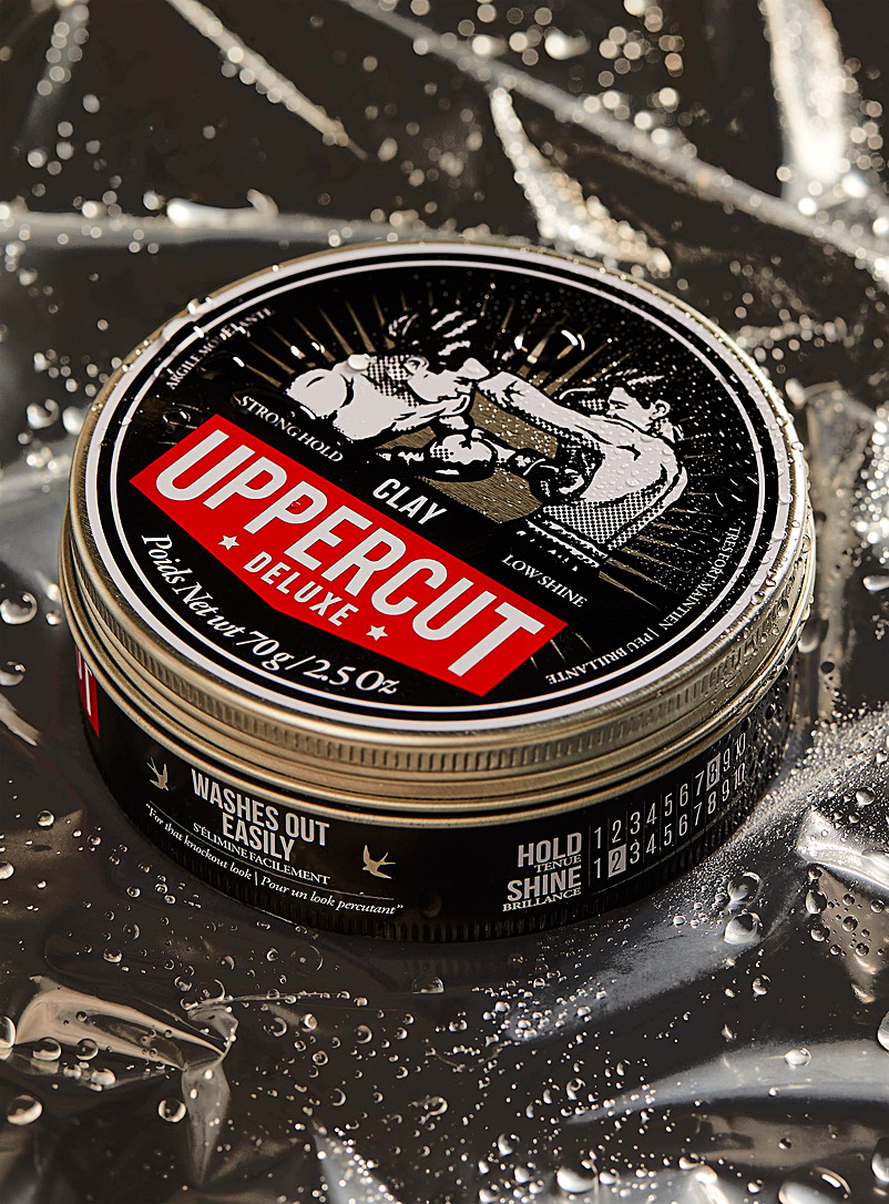 Uppercut Deluxe Patterned Black Strong-hold hair clay for men