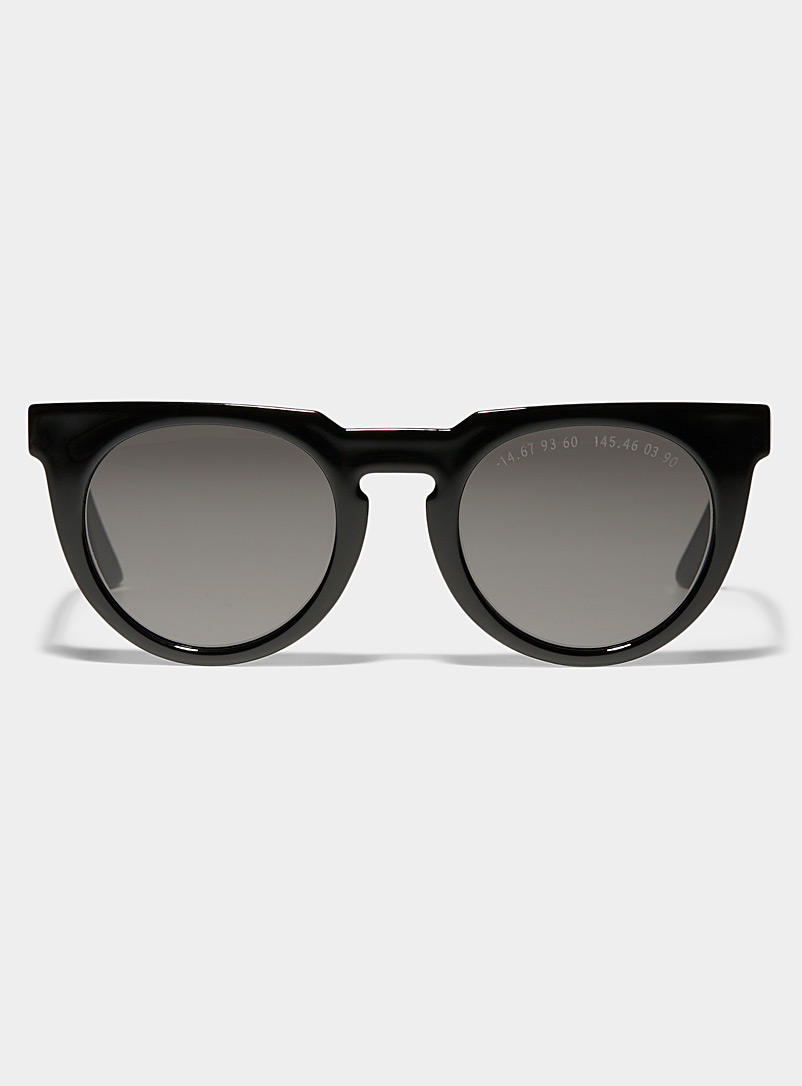 Clean Waves Black Type 05 round sunglasses for men
