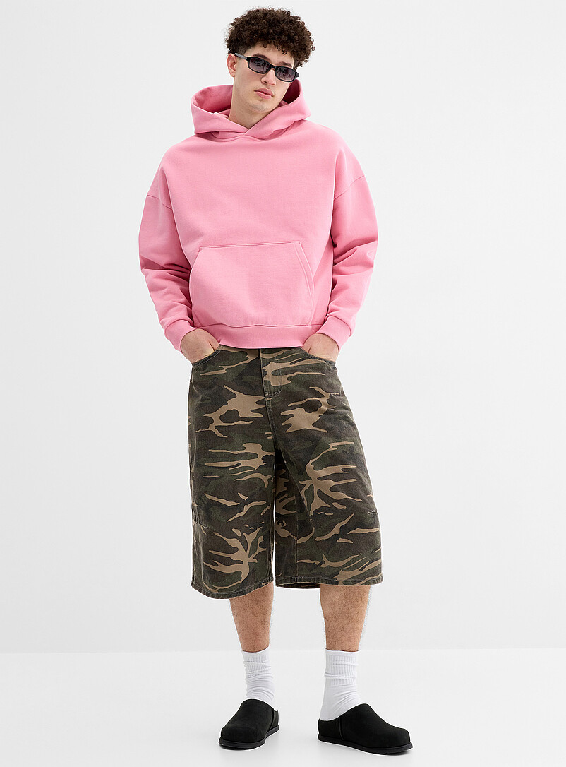 Camo darted-knee 16" jort Baggy fit Imported from Seoul product image (primary)