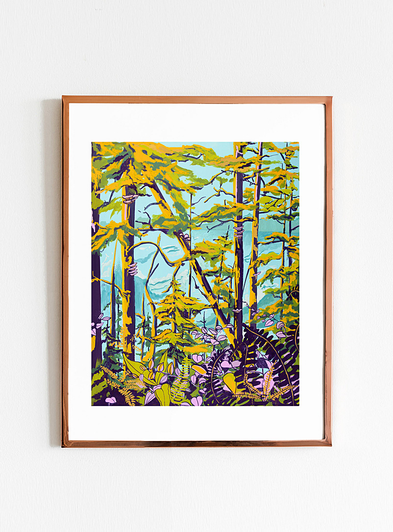Lizz Miles Art: L'affiche Forêt boréale Voir nos formats offerts Bleu pâle - Bleu ciel