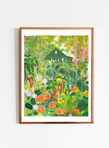 Lizz Miles Art: L'affiche potager luxuriant Voir nos formats offerts Vert pistache - Menthe