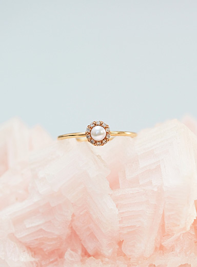 La bague perle et diamants Eva