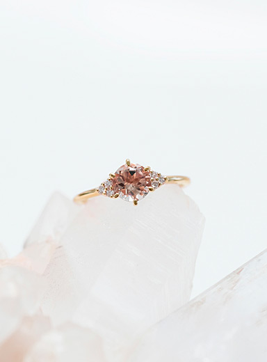 La bague morganite et diamants Talia