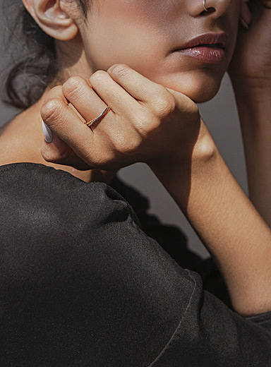 Maksym Joaillerie: La bague anneaux crois&eacute;s Argent