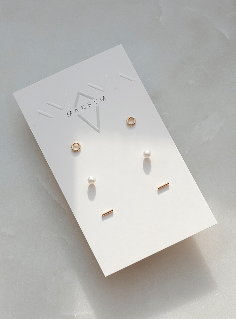 Maksym Joaillerie Assorted Delicate gold earring set