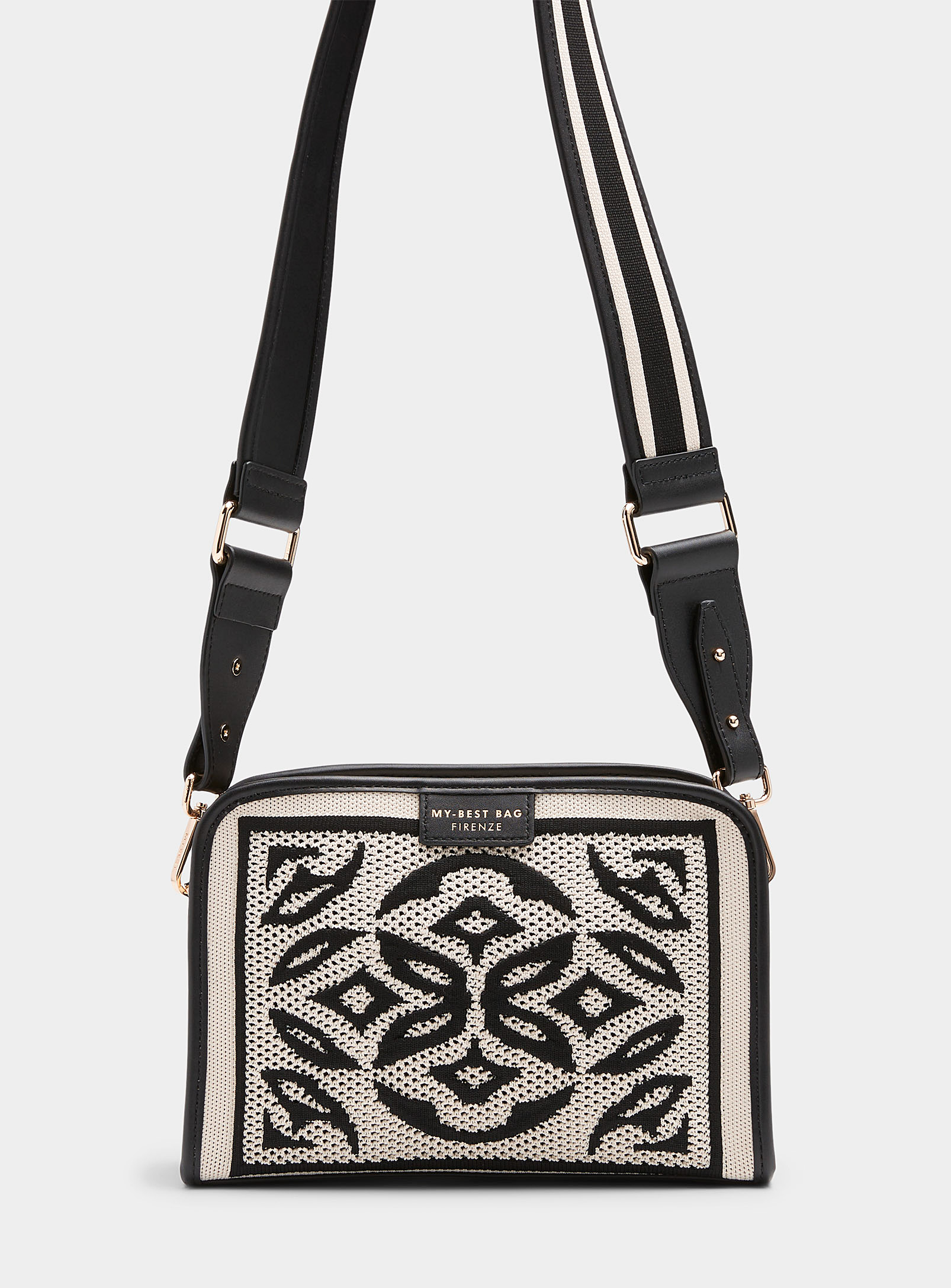 MY BEST BAG - Women's Contrast pattern jacquard camera bag