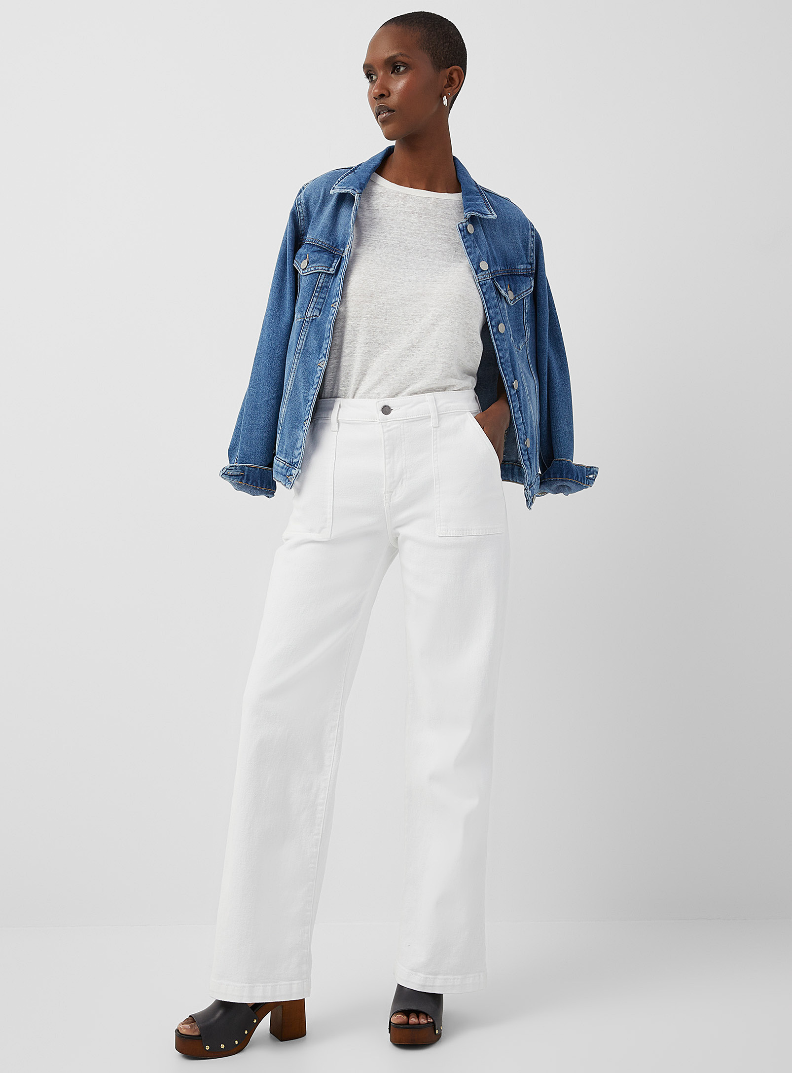 Fidelity Denim - Le jean poches plaquées Joni blanc