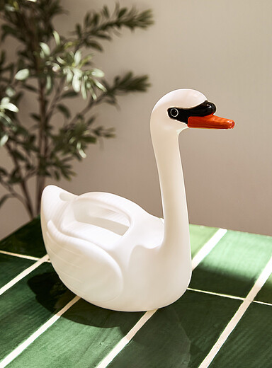 White swan watering can