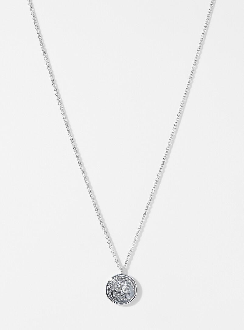 Antique coin pendant necklace product image (primary)