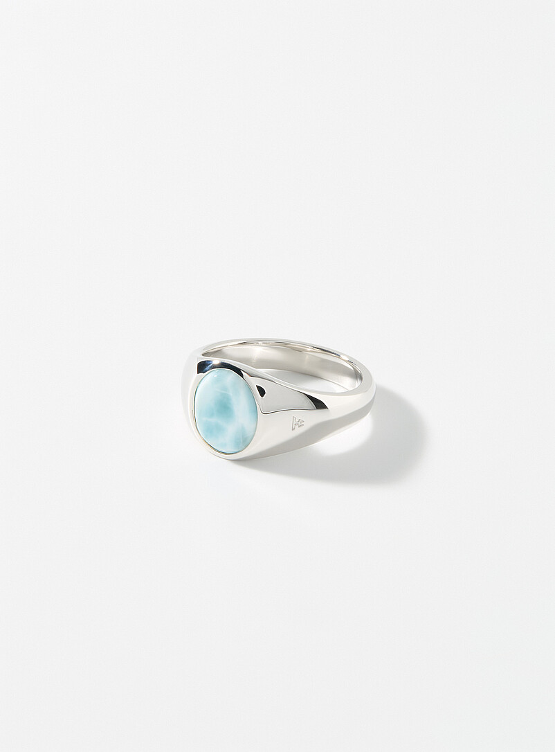 Kim Ice Blue signet ring product image (primary)