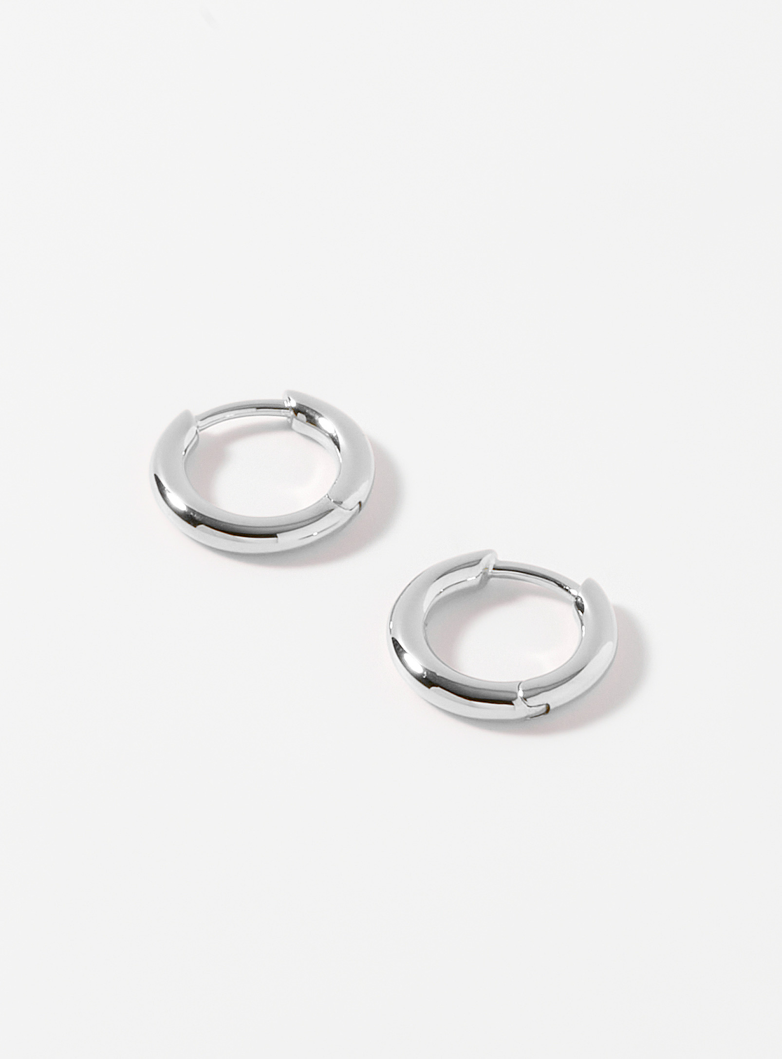 Tom Wood Small Classic Silver Hoops In Metallic