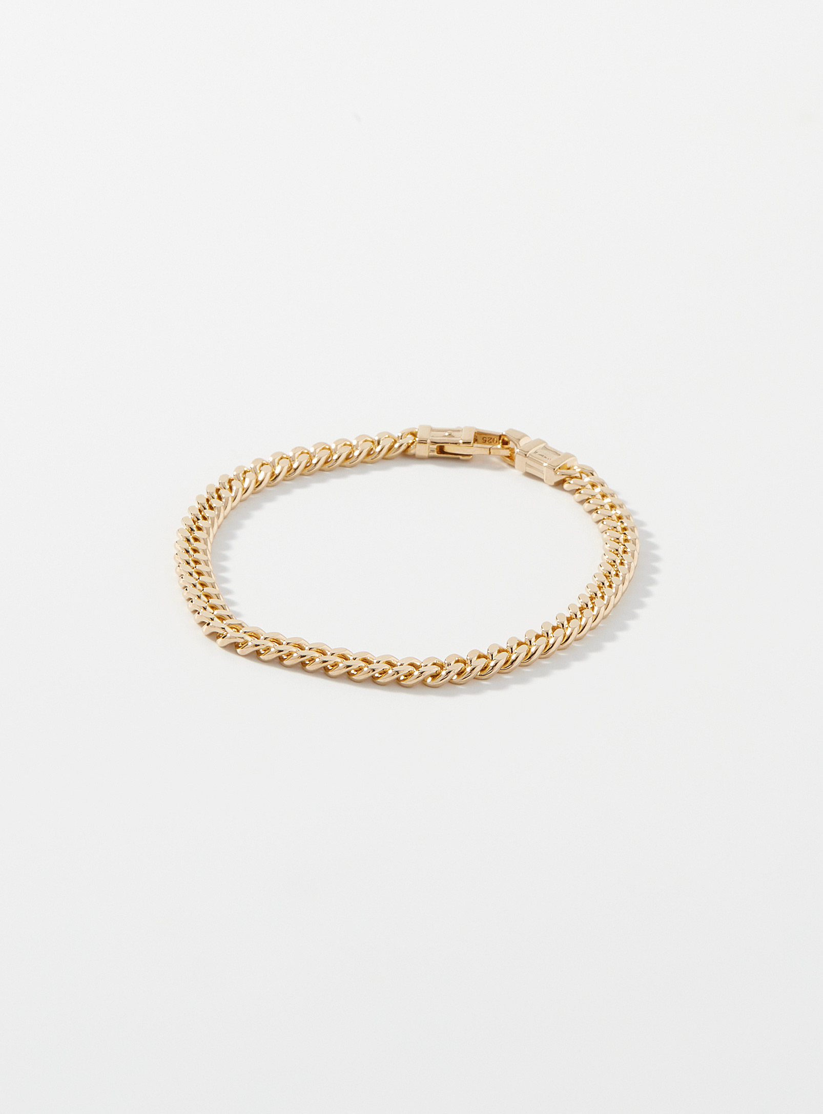 Tom Wood Large Curb Gold Bracelet In Golden Yellow