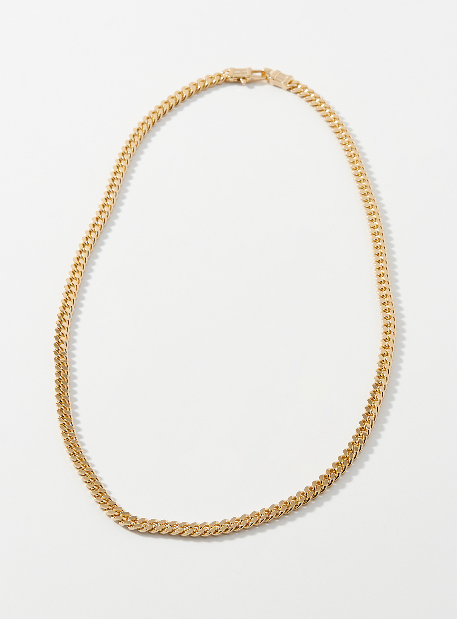 Tom Wood Large Curb Gold Necklace In Golden Yellow