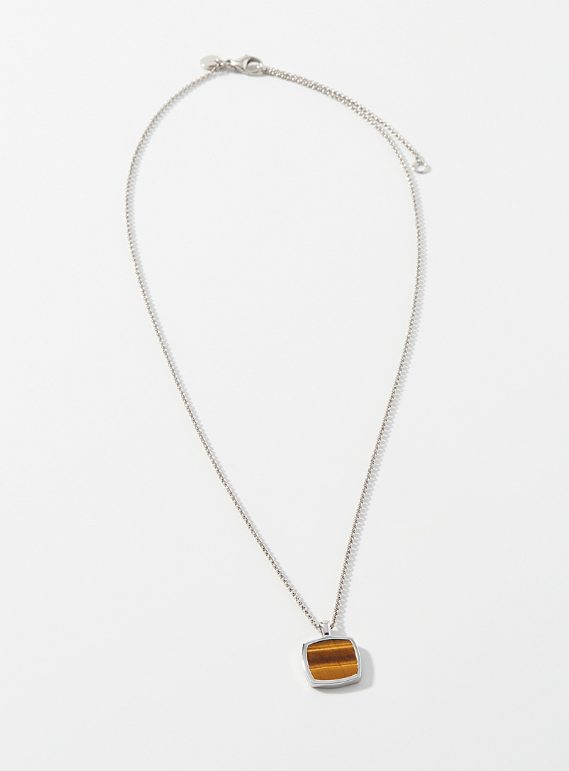 Tiger's eye pendant necklace product image (primary)